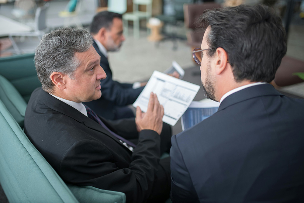 Men talking